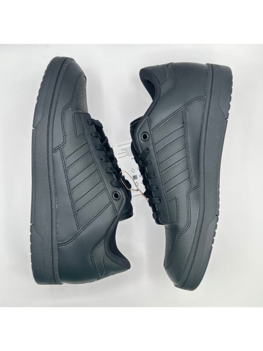 Adidas Rapid Court Low JS2224 Triple Black Mens Size 9.5 / Womens 10.5 NEW - Picture 5 of 10